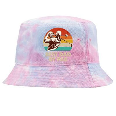 Vintage Retro Best Dad By Par Golfing Fan Tie-Dyed Bucket Hat