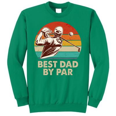 Vintage Retro Best Dad By Par Golfing Fan Sweatshirt