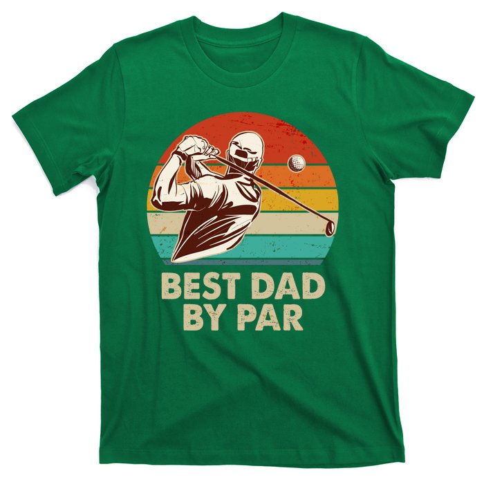 Vintage Retro Best Dad By Par Golfing Fan T-Shirt