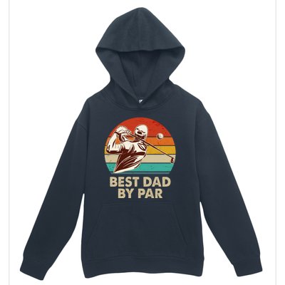 Vintage Retro Best Dad By Par Golfing Fan Urban Pullover Hoodie