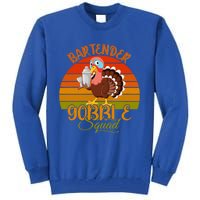 Vintage Retro Bartender Gobble Squad Thanksgiving Turkey Funny Gift Tall Sweatshirt