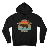 Vintage Retro Best Chocolate Lab Dad Ever Labrador Retriever Hoodie