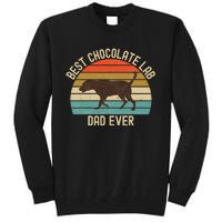 Vintage Retro Best Chocolate Lab Dad Ever Labrador Retriever Tall Sweatshirt