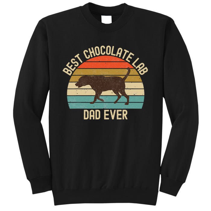 Vintage Retro Best Chocolate Lab Dad Ever Labrador Retriever Tall Sweatshirt