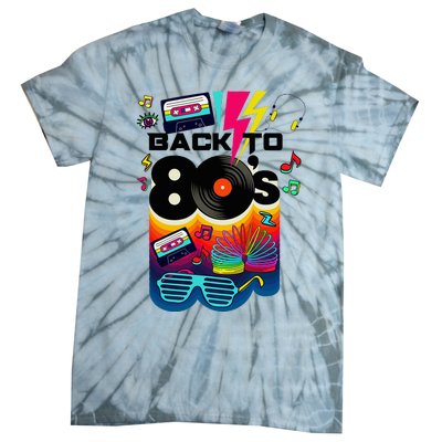 Vintage Retro Back To 80S I Love 80S Graphic Design Tie-Dye T-Shirt