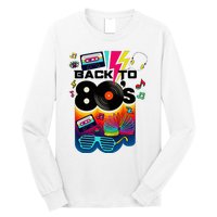 Vintage Retro Back To 80S I Love 80S Graphic Design Long Sleeve Shirt