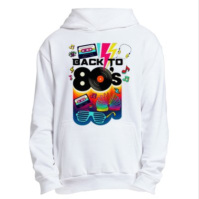 Vintage Retro Back To 80S I Love 80S Graphic Design Urban Pullover Hoodie