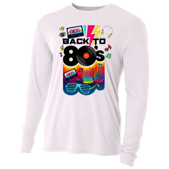 Vintage Retro Back To 80S I Love 80S Graphic Design Cooling Performance Long Sleeve Crew