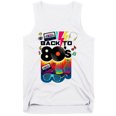 Vintage Retro Back To 80S I Love 80S Graphic Design Tank Top