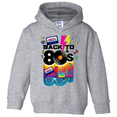 Vintage Retro Back To 80's Tees I Love 80's Graphic Design Toddler Hoodie