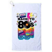 Vintage Retro Back To 80's Tees I Love 80's Graphic Design Platinum Collection Golf Towel