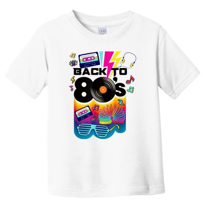 Vintage Retro Back To 80's Tees I Love 80's Graphic Design Toddler T-Shirt