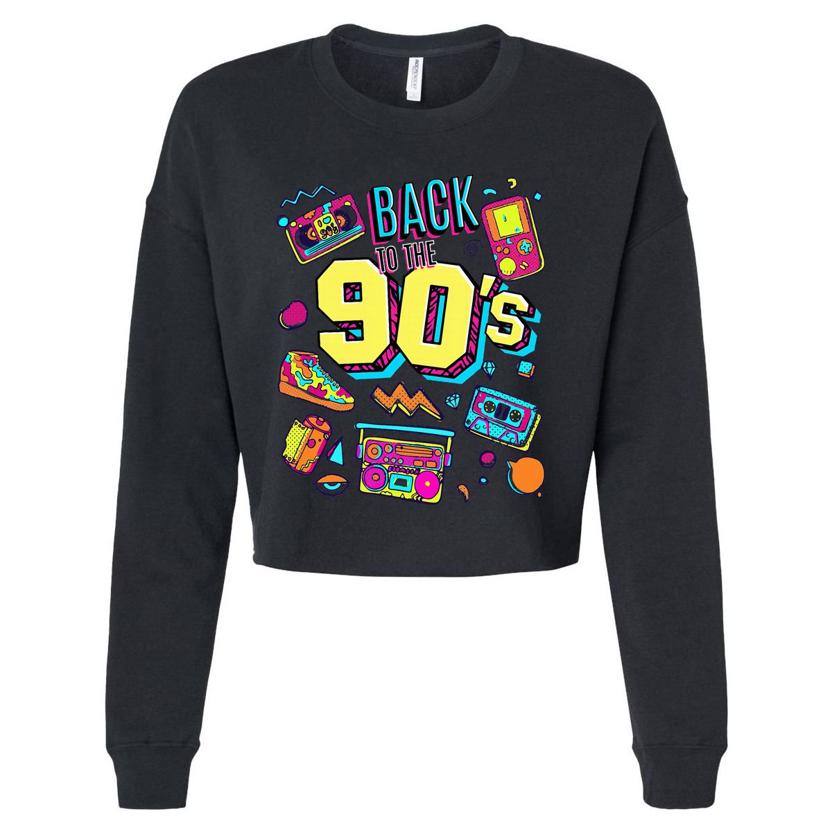 Vintage Retro Back To 90S Cropped Pullover Crew