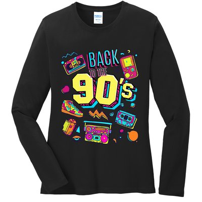 Vintage Retro Back To 90S Ladies Long Sleeve Shirt
