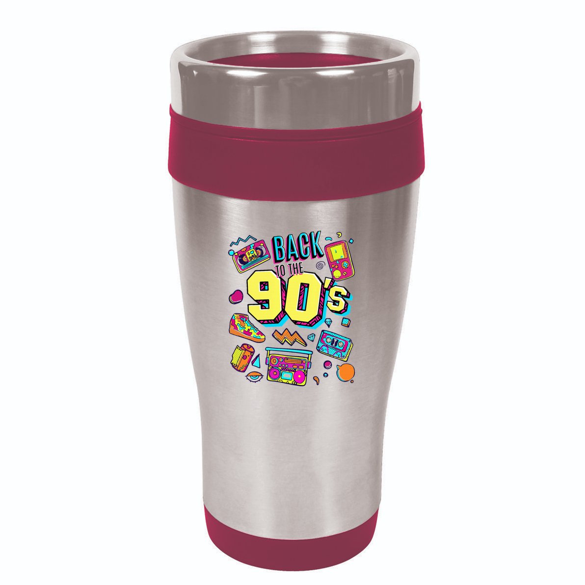 Vintage Retro Back To 90S 16oz Travel Tumbler