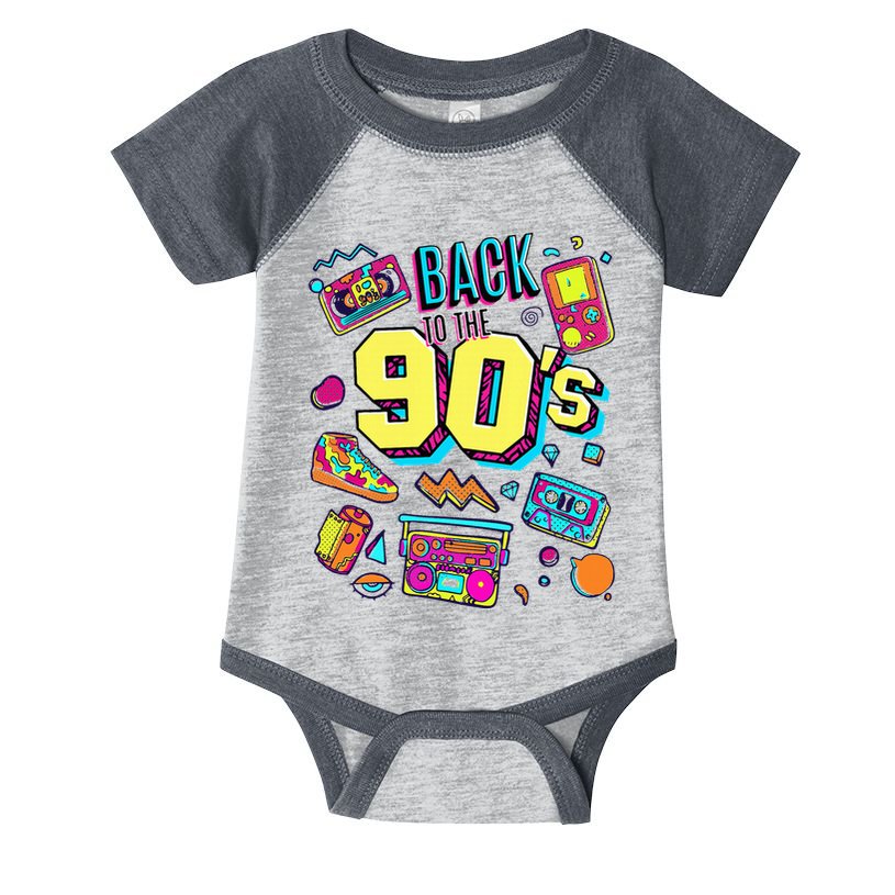Vintage Retro Back To 90S Infant Baby Jersey Bodysuit