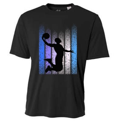 Vintage Retro Basketball Cooling Performance Crew T-Shirt