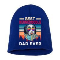 Vintage Retro Best Bernedoodle Dad Ever Cool Dog Father Day Cute Gift Short Acrylic Beanie