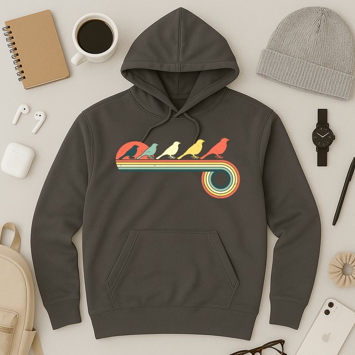 Vintage Retro Bird Hoodie