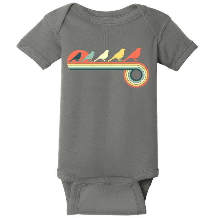 Vintage Retro Bird Baby Bodysuit