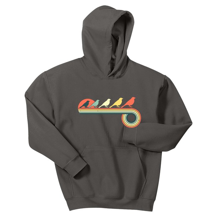 Vintage Retro Bird Kids Hoodie