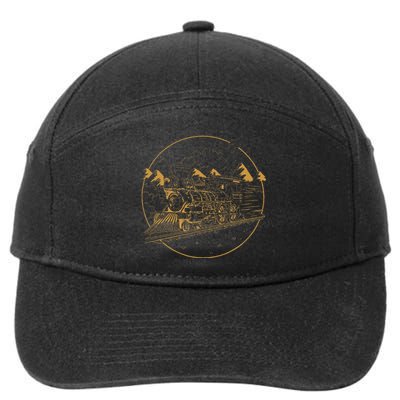 Vintage Rodeo Bull Riding Cowboy Bull Rider Apparel 7-Panel Snapback Hat