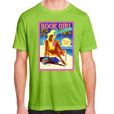 Vintage Retro Book Girl Summer Poster Adult ChromaSoft Performance T-Shirt