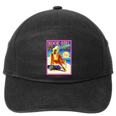 Vintage Retro Book Girl Summer Poster 7-Panel Snapback Hat