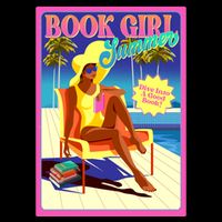 Vintage Retro Book Girl Summer Poster Baby Bodysuit