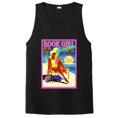 Vintage Retro Book Girl Summer Poster PosiCharge Competitor Tank
