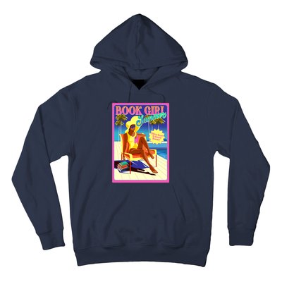 Vintage Retro Book Girl Summer Poster Hoodie