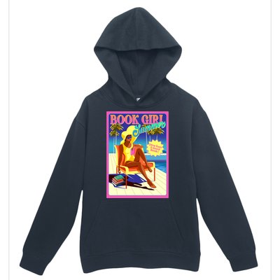 Vintage Retro Book Girl Summer Poster Urban Pullover Hoodie