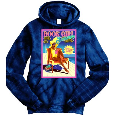 Vintage Retro Book Girl Summer Poster Tie Dye Hoodie