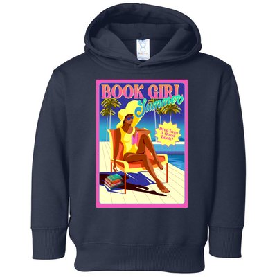 Vintage Retro Book Girl Summer Poster Toddler Hoodie