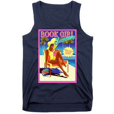 Vintage Retro Book Girl Summer Poster Tank Top