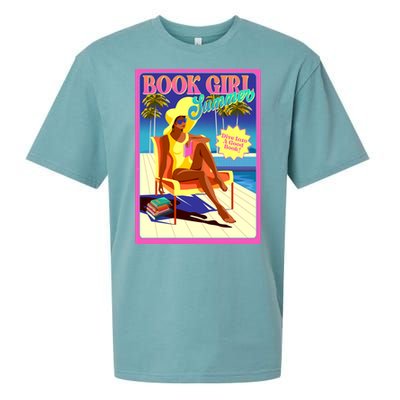 Vintage Retro Book Girl Summer Poster Sueded Cloud Jersey T-Shirt