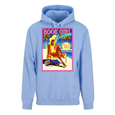 Vintage Retro Book Girl Summer Poster Unisex Surf Hoodie