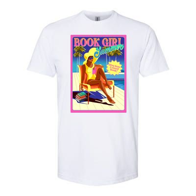 Vintage Retro Book Girl Summer Poster Softstyle CVC T-Shirt