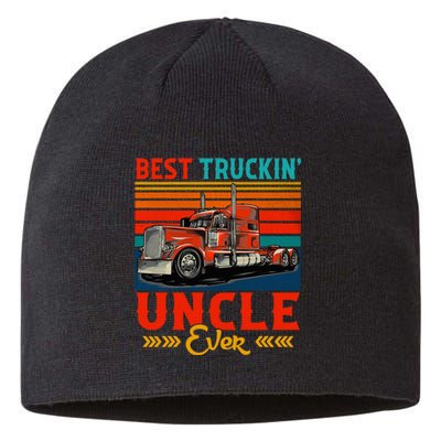 Vintage Retro Best Truckin Uncle Ever Sustainable Beanie