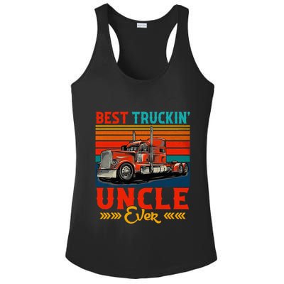 Vintage Retro Best Truckin Uncle Ever Ladies PosiCharge Competitor Racerback Tank