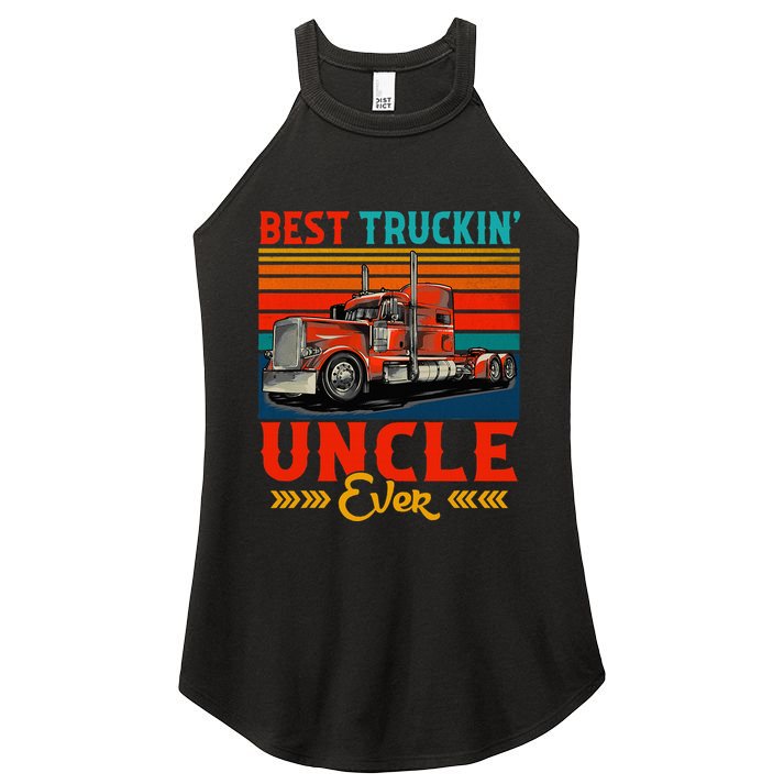 Vintage Retro Best Truckin Uncle Ever Women's Perfect Tri Rocker Tank