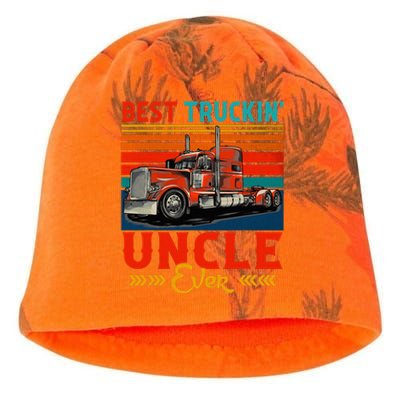 Vintage Retro Best Truckin Uncle Ever Kati - Camo Knit Beanie