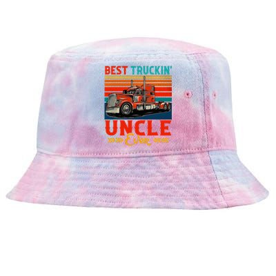 Vintage Retro Best Truckin Uncle Ever Tie-Dyed Bucket Hat