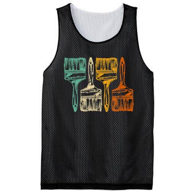 Vintage Retro Brush Painter Mesh Reversible Basketball Jersey Tank