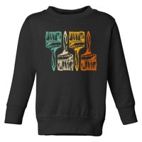 Vintage Retro Brush Painter Toddler Sweatshirt