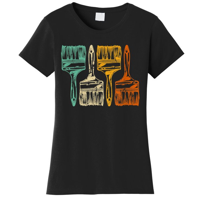 Vintage Retro Brush Painter Women's T-Shirt