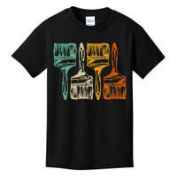 Vintage Retro Brush Painter Kids T-Shirt