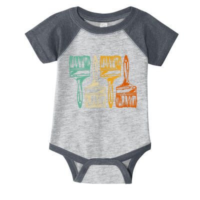 Vintage Retro Brush Painter Infant Baby Jersey Bodysuit