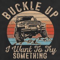 Vintage Retro Buckle Up I Want To Try Something Offroad Car Golf Towel