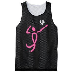 Volleyball Ribbon Breast Cancer Awareness Sport Gift Mesh Reversible Basketball Jersey Tank